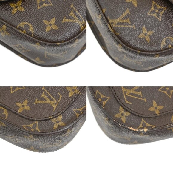 LOUIS VUITTON Saint Cloud GM Shoulder Bag Monogram Leather Brown M51242 39EF675 - Picture 7 of 15